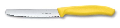 GR171113982 Victorinox SwissClassic. Нож столовый VICTORINOX SwissClassic, лезвие 11 см с волнистой заточкой, жёлтый