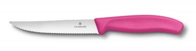 GR171113981 Victorinox SwissClassic. Нож для стейка и пиццы VICTORINOX SwissClassic "Gourmet", 12 см, с волнистой заточкой, розовый