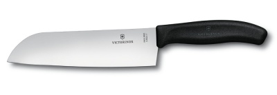 VX20051230 Victorinox SwissClassic. Нож сантоку VICTORINOX SwissClassic, 17 см, чёрный, в картонном блистере