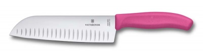 GR171113965 Victorinox SwissClassic. Нож сантоку VICTORINOX SwissClassic, рифлёное лезвие 17 см, розовый, в картонном блистере