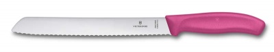 GR171113989 Victorinox SwissClassic. Нож для хлеба VICTORINOX SwissClassic, лезвие 21 см с волнистой кромкой, розовый, в блистере