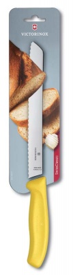 GR171113987 Victorinox SwissClassic. Нож для хлеба VICTORINOX SwissClassic, лезвие 21 см с волнистой кромкой, жёлтый, в блистере