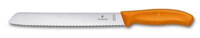 GR171113988 Victorinox SwissClassic. Нож для хлеба VICTORINOX SwissClassic, лезвие 21 см с волнистой кромкой, оранжевый, в блистере