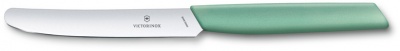 GR21091973 Victorinox Swiss Modern. Нож столовый VICTORINOX Swiss Modern, лезвие 11 см с прямой кромкой, мятно-зелёный