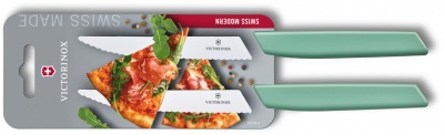 GR21091961 Victorinox Swiss Modern. Набор из 2 ножей для стейка и пиццы VICTORINOX Swiss Modern, 12 см, с волнистой кромкой, в блистере