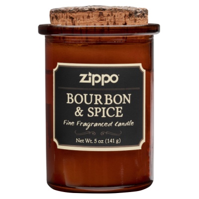 GR220119420 Zippo. Ароматизированная свеча ZIPPO Bourbon & Spice, воск/хлопок/кора древесины/стекло, 70x100 мм
