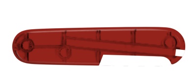 VX23030616 Victorinox Запчасти. Задняя накладка для ножей VICTORINOX 84 мм, с вырезом под штопор, пластиковая, полупрозрачная красная