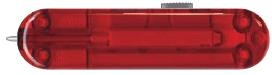 GR171113140 Victorinox Запчасти. Задняя накладка для ножей VICTORINOX 58 мм, пластиковая, полупрозрачная красная