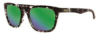 GR220119225 Zippo. Очки солнцезащитные ZIPPO, унисекс, чёрные, оправа из поликарбоната