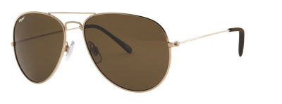 GR220119300 Zippo. Очки солнцезащитные ZIPPO, унисекс, золотистые, оправа из меди, поляризационные линзы