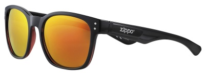GR220119265 Zippo. Очки солнцезащитные ZIPPO, унисекс, чёрные, оправа из поликарбоната