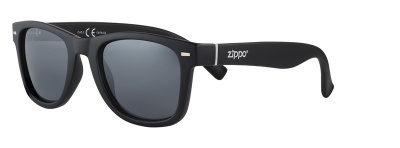 GR220119278 Zippo. Очки солнцезащитные ZIPPO, унисекс, чёрные, оправа из поликарбоната