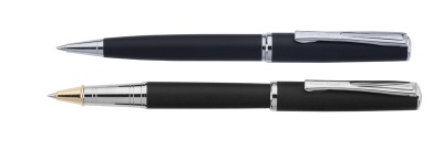 GR2011051356 Pierre Cardin PEN and PEN. Набор  Pierre Cardin PEN&PEN: ручка шариковая + роллер. Цвет - черный матовый. Упаковка Е.