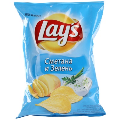 MP2004121177 50Г ЧИПСЫ LAYS СМЕТАНА ЗЕЛЕНЬ