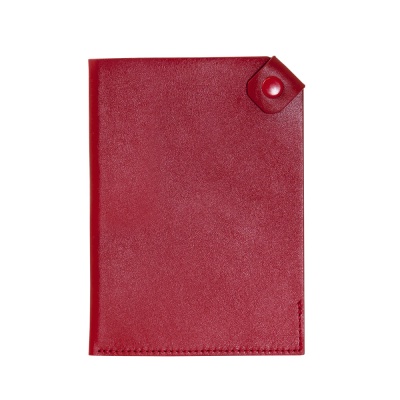 PB22033050 Portobello Premium. Чехол для паспорта PURE 140*100 мм., застежка на кнопке, натуральная кожа (гладкая), красный
