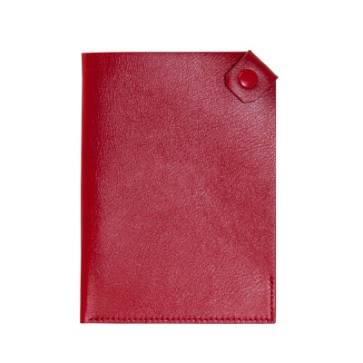 PB22033051 Portobello Premium. Чехол для паспорта PURE 140*100 мм., застежка на кнопке, натуральная кожа (фактурная), красный