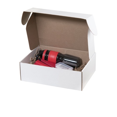 PB220330146 Portobello. Подарочный набор Portobello красный в большой универсальной подарочной коробке (Спортбутылка, Ежедневник недат А5, Power bank, Ручка, Флешка)