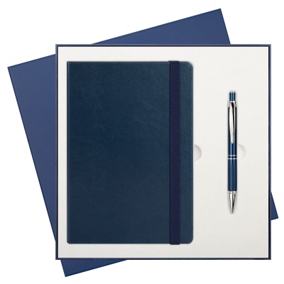 PB220330686 Portobello. Подарочный набор Voyage BtoBook/Crocus, синий (ежедневник недат А5, ручка)