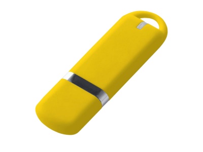 OA2102092334 USB-флешка на 512 Mb с покрытием soft-touch, жёлтый