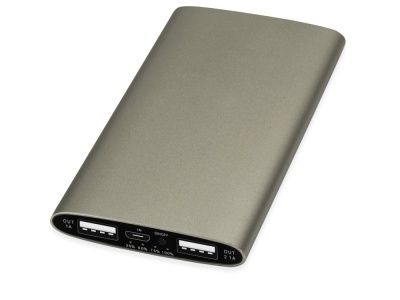 OA1701402046 Портативное зарядное устройство Мун с 2-мя USB-портами, 4400 mAh, бронзовый