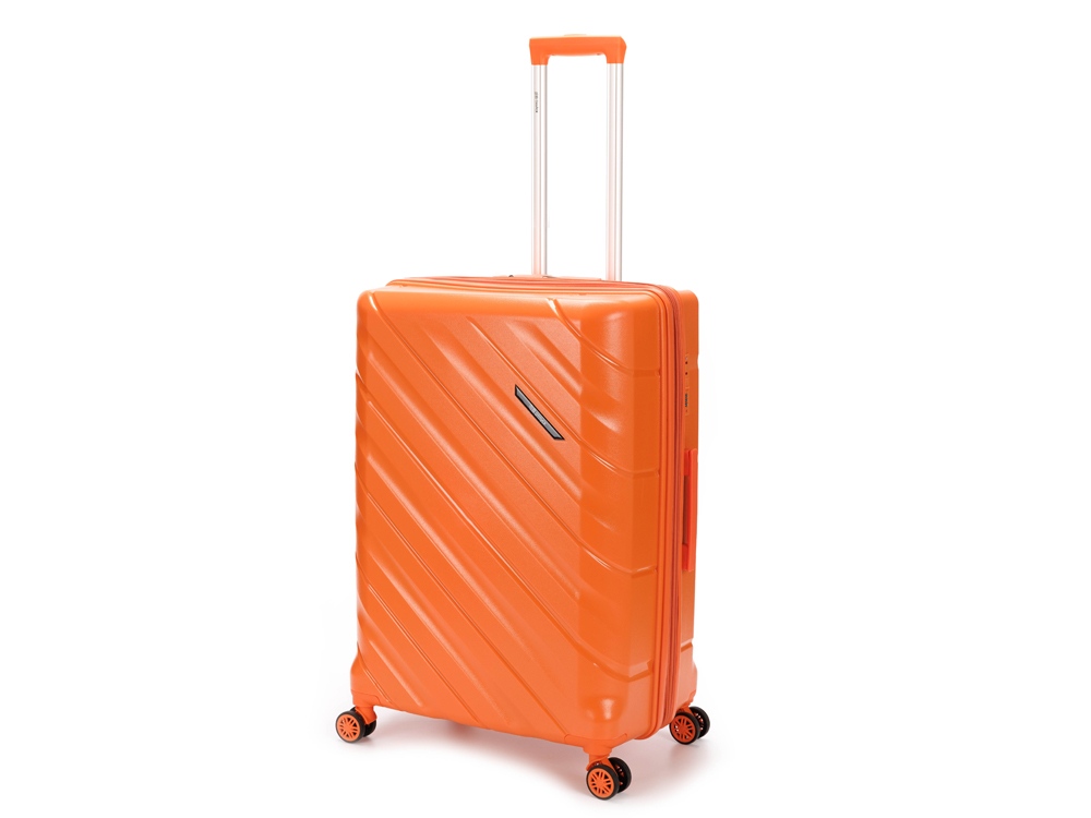 OA24082821481 Torber. Чемодан TORBER В Отпуск, оранжевый, полипропилен, 45 х 28 х 68 см, 79 л