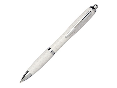 OA2003027688 Шариковая ручка Nash из пшеничной соломы с хромированным наконечником, хром