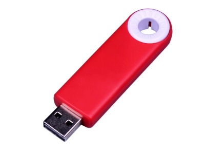 OA2102093301 USB-флешка промо на 32 Гб прямоугольной формы, выдвижной механизм, белый