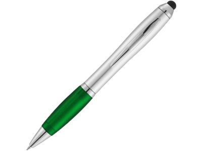 OA15094333 Ручка-стилус шариковая Nash, серебристый/зеленый