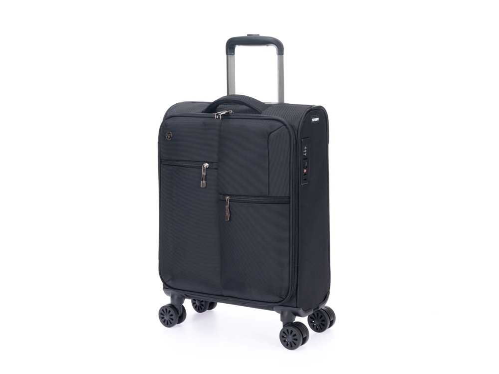 OA24082816162 Torber. Чемодан TORBER Seyd, чёрный, нейлон 600D, 36,5 х 14 х 54 см, 32 л