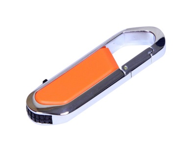 OA2003025450 Флешка в виде карабина, 16 Гб, оранжевый/серебристый