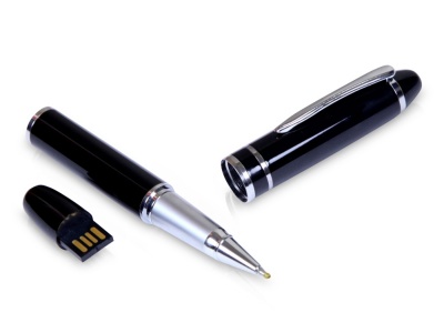 OA2102093596 USB-флешка на 16 Гб в виде ручки с мини чипом, черный