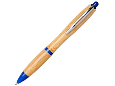 OA2003028965 Шариковая ручка Nash из бамбука, натуральный/ярко-синий