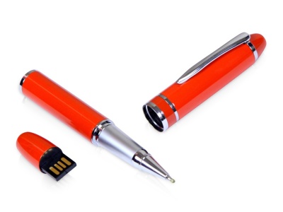 OA2102093592 USB-флешка на 8 Гб в виде ручки с мини чипом, оранжевый