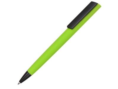 OA2003021984 Ручка пластиковая soft-touch шариковая Taper, зеленое яблоко/черный
