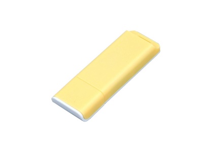 OA2003025047 Флешка прямоугольной формы, оригинальный дизайн, двухцветный корпус, 32 Гб, желтый/белый