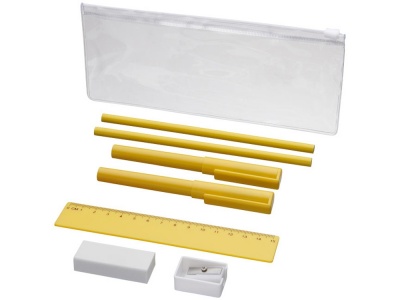 OA2003022969 Набор Mindy: ручки шариковые, карандаши, линейка, точилка, ластик, желтый