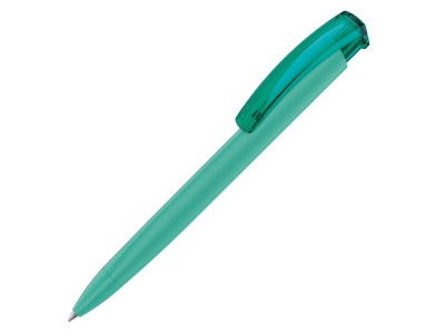 OA2003021449 Uma. Ручка шариковая трехгранная UMA TRINITY K transparent GUM, soft-touch, морская волна