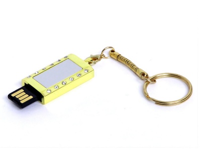 OA2102093616 USB-флешка на 8 Гб в виде Кулона с кристаллами, мини чип, золотой