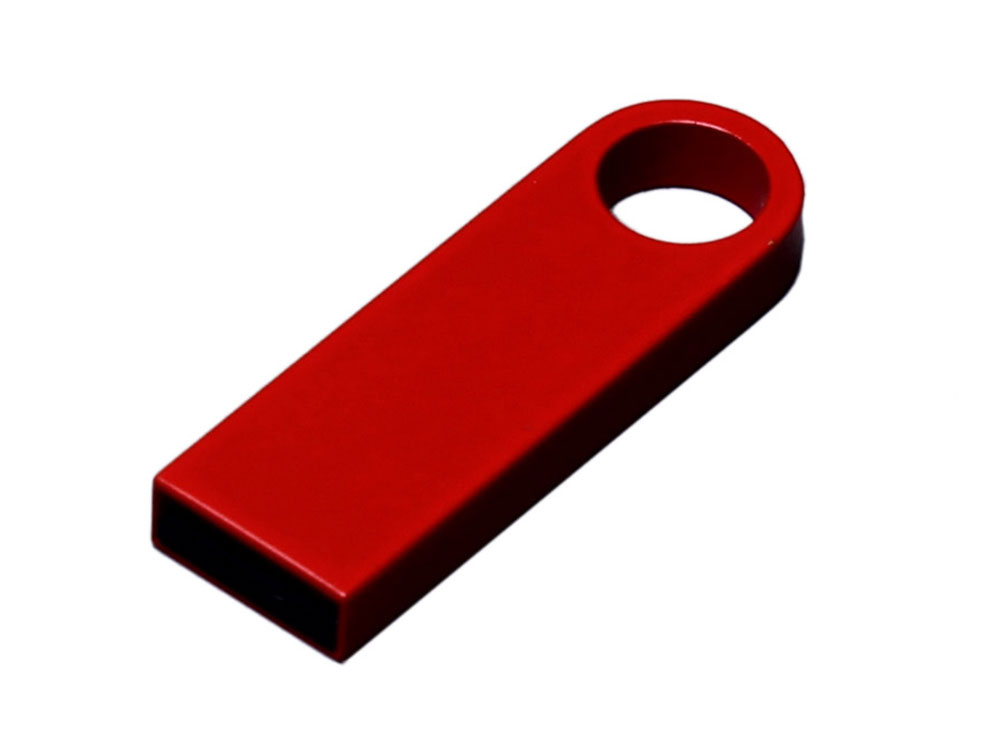 OA2408287143 USB 2.0-флешка на 512 Мбайт с мини чипом и круглым отверстием, красный