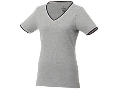 OA2003026092 Elevate. Женская футболка Elbert с коротким рукавом, серый меланж/темно-синий/белый