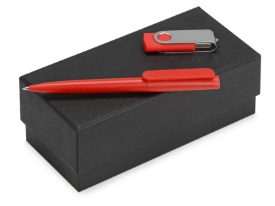 OA2003023762 Подарочный набор Qumbo с ручкой и флешкой, красный