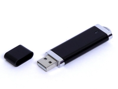 OA2102093091 USB-флешка промо на 128 Гб прямоугольной классической формы, черный
