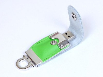 OA2102093542 USB-флешка на 64 ГБ в виде брелка, зеленый