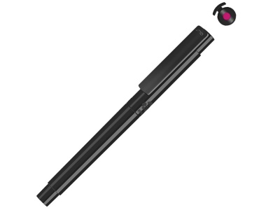 OA2102095878 Uma. Капиллярная ручка в корпусе из переработанного материала rPET RECYCLED PET PEN PRO FL, черный с розовыми чернилами