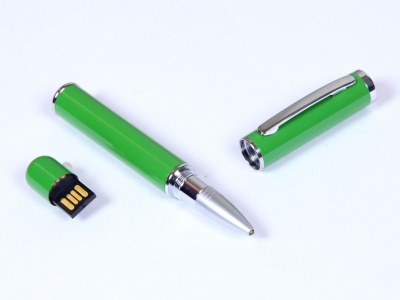 OA2102093587 USB-флешка на 64 ГБ в виде ручки с мини чипом, зеленый