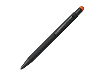 OA2003027728 Резиновая шариковая ручка-стилус Dax, черный/оранжевый