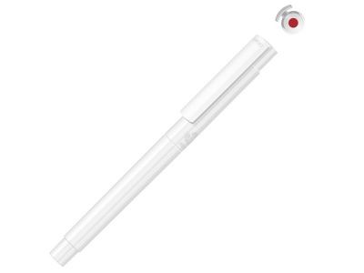 OA2102095883 Uma. Капиллярная ручка в корпусе из переработанного материала rPET RECYCLED PET PEN PRO FL, белый с красными чернилами