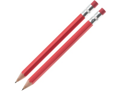 OA15092965 Набор Даллас: ручка шариковая, карандаш с ластиком в футляре, красный