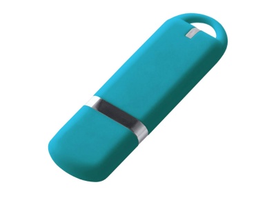 OA2102092320 USB-флешка на 512 Mb с покрытием soft-touch, голубой
