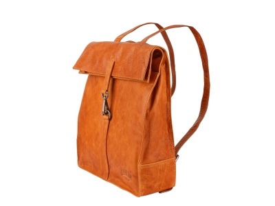 OA210208337 KLONDIKE 1896. Рюкзак-сумка KLONDIKE DIGGER Mara, натуральная кожа цвета коньяк, 32,5 x 36,5 x 11 см